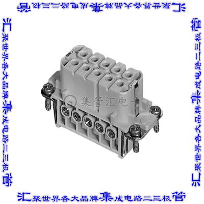 C14610B0100024 连接器10+接地插件母头螺钉