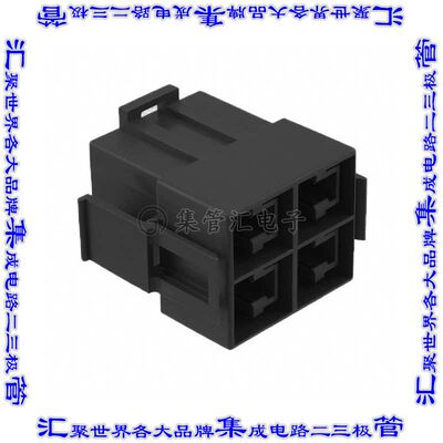 643267-1 矩形连接器外壳4POS插座2排黑色自由悬挂