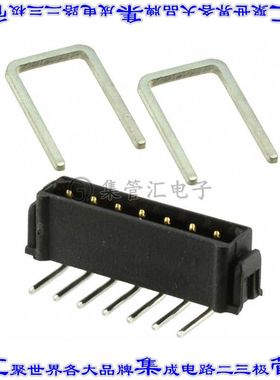 M80-8780722 针座连接器7POS接头2mm公形插针通孔直角镀金