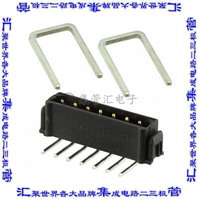 M80-8780722 针座连接器7POS接头2mm公形插针通孔直角镀金
