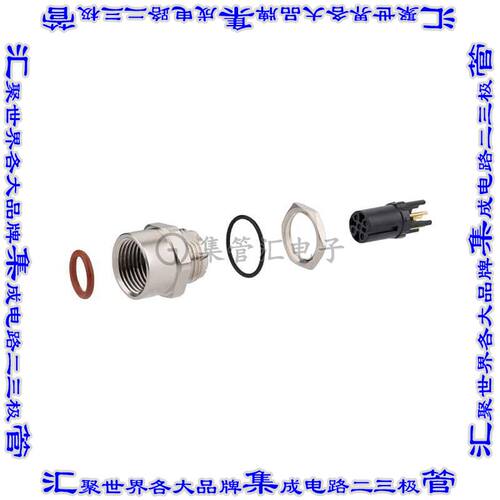 MMT361A815-0001 圆形连接器5POS插孔母插口焊接镀金面板安装通孔