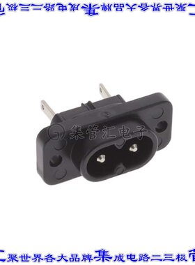 6160.0017 电源接入连接器2POS插座公形引脚IEC320-C8面板安装法