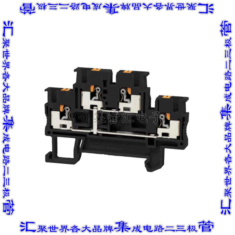 TBDR-12-15-BK 端子块连接器4POS馈通式3.5mm黑色14-26AWG