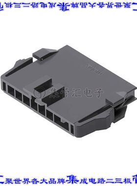 2002771208 矩形连接器外壳8POS插头2.5mm公形引脚黑色面板安装