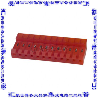 4-640428-2 矩形连接器12POS插座3.96mm母插口红色IDC锡自由悬挂