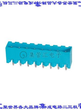 TBP01R2-508-08BE 端子块连接器8POS接头公引脚带罩5.08mm蓝色垂