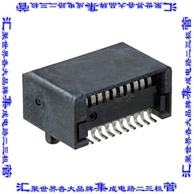 1703820002 插拔式连接器20POS插座zSFP+表面贴装直角焊接镀金