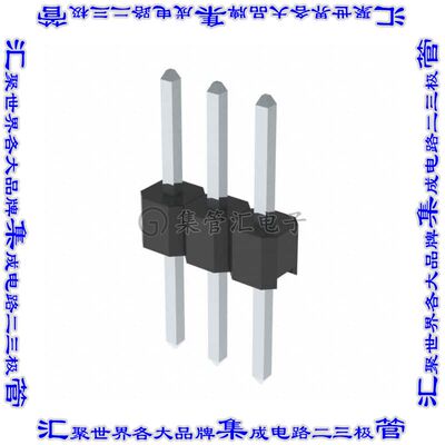 PREC003SABN-RC 针座连接器3POS分离式2.54mm公形插针通孔直针锡