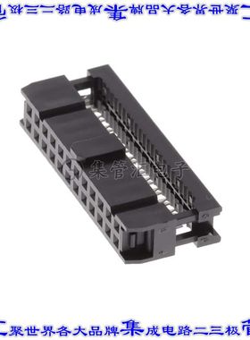 FCS-24-SG 矩形连接器24POS插口2排2.54mm母插口黑色IDC镀金自由