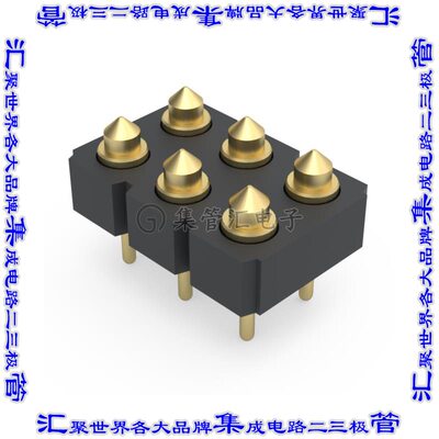 823-22-006-10-050101 弹簧式连接器6POS活塞型2排2.54mm通孔镀金