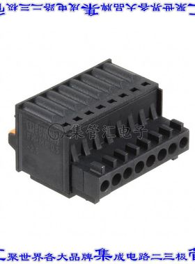 1908101 端子块连接器8POS插头母插口2.5mm黑色自由悬挂