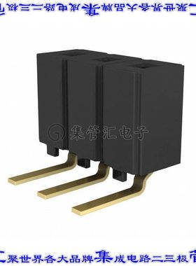 CES-103-02-G-S-RA 针座连接器3POS插座2.54mm母形插口通孔直角镀