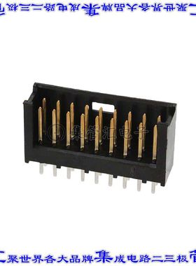 280509-2 针座连接器18POS接头2排2.54mm公形插针通孔直针镀金