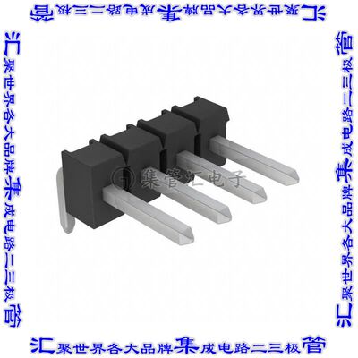 9-103759-0-04 针座连接器4POS分离式2.54mm公形插针通孔直角锡
