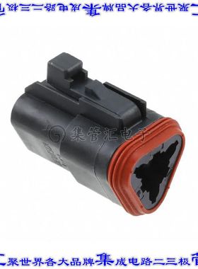 DT06-3S-CE06 矩形连接器外壳3POS插头2排母形插口黑色自由悬挂