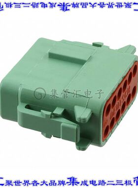 DTM06-12SC 矩形连接器外壳12POS插头2排母形插口绿色自由悬挂