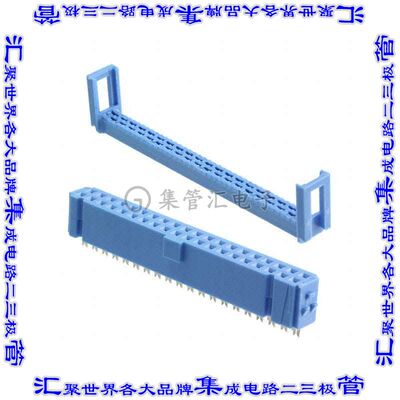 1-1658527-2 矩形连接器40POS插座2排2.54mm母插口蓝色IDC镀金自