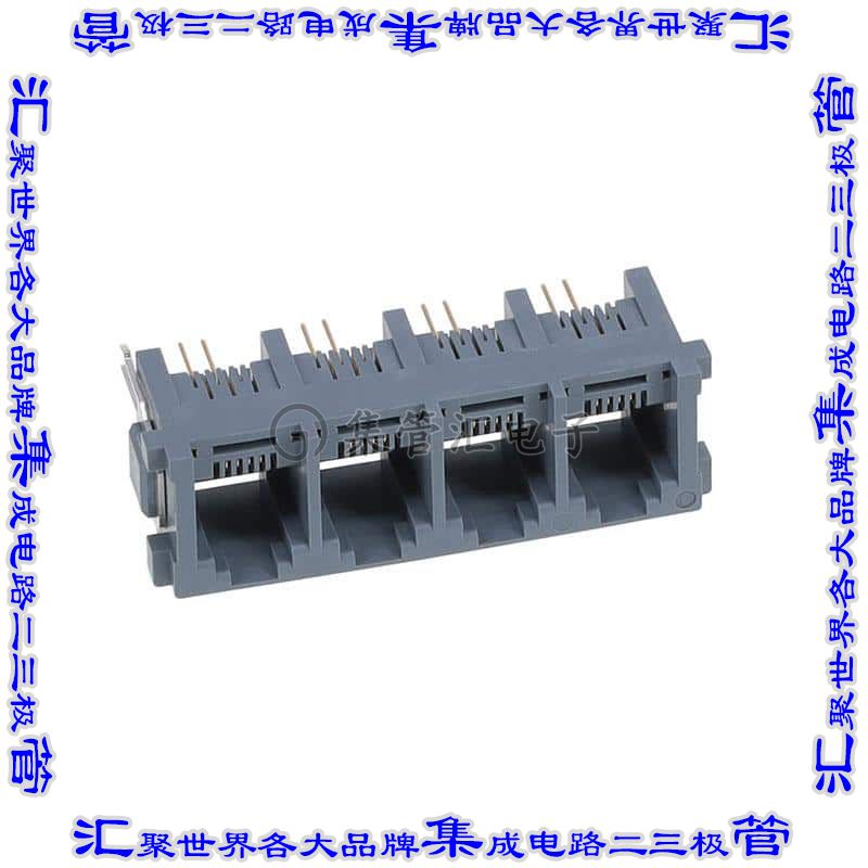 TM2RE-2416(50) 接插件连接器CONN MOD JACK 6P4C VERT UNSHLD