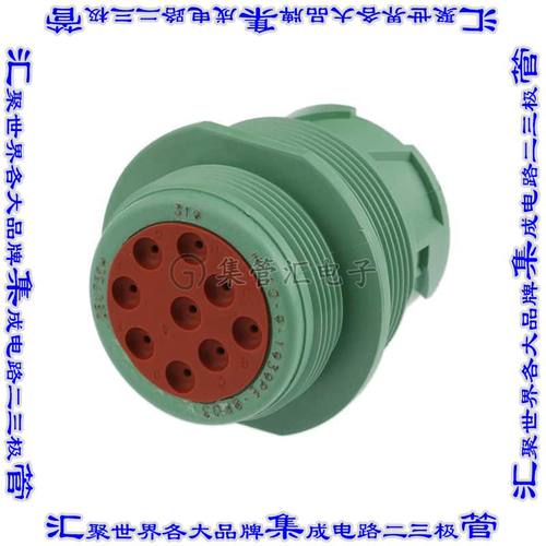 HD10-9-1939PE-BP03 圆形连接器9POS插座外壳用于公插针绿色面板