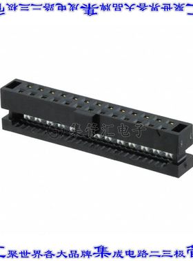 TCSD-13-01-N 矩形连接器26POS插座2排2mm母插口黑色IDC镀金自由