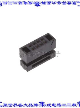 FFSD-04-01 矩形连接器8POS插座2排1.27mm母插口黑色IDC镀金自由