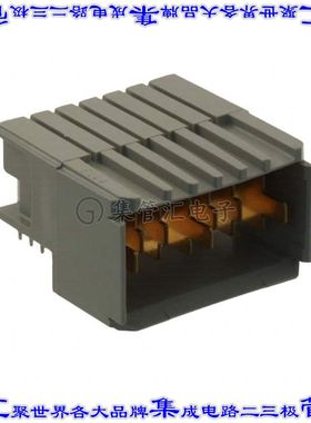 120957-2 背板连接器7POS接头公型刀片板边缘通孔直角灰色