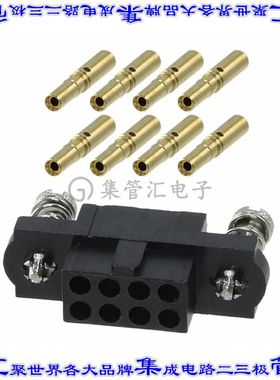 M80-4600805 矩形连接器8POS插座2排2mm母插口黑色压接镀金自由悬