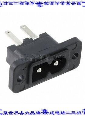 6160.0106 电源接入连接器2POS插座公形引脚IEC320-C8面板安装法