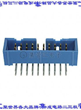 2-1761605-7 针座连接器20POS接头2排2.54mm公形插针通孔直角镀金