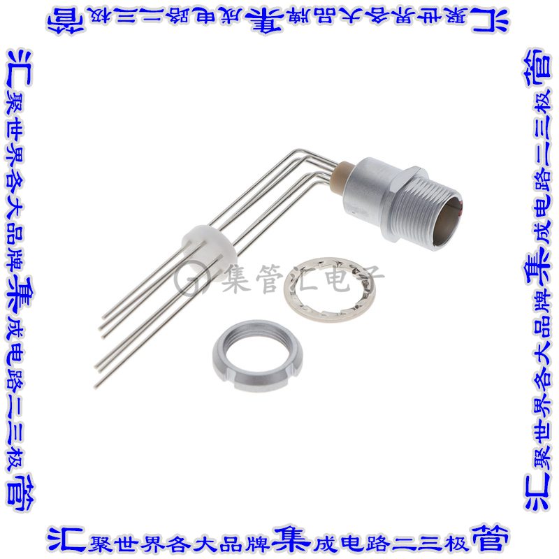 EEF.0B.306.CLV 圆形连接器6POS插座母插口焊接镀金面板安装通孔