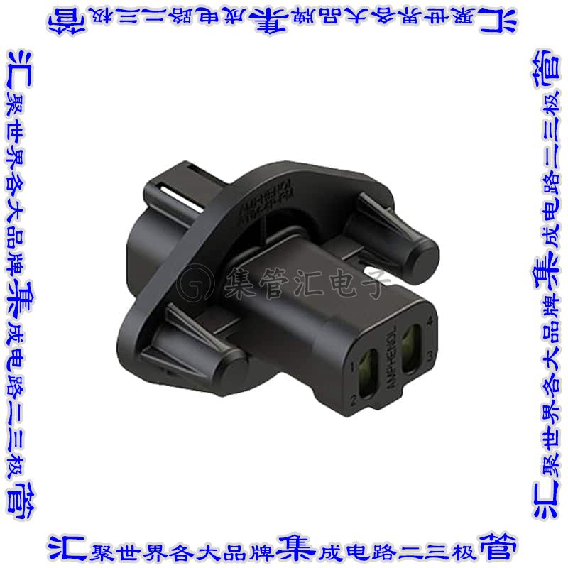 AT04-4P-PM14 矩形连接器外壳4POS插座2排公形引脚黑色面板安装