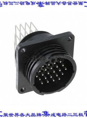 1-796387-1 圆形连接器24POS插座公形引脚焊接锡面板安装通孔直角