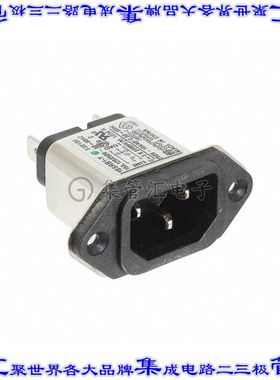 6609987-7 电源接入连接器3POS插座公型片状插脚IEC320-C14面板安