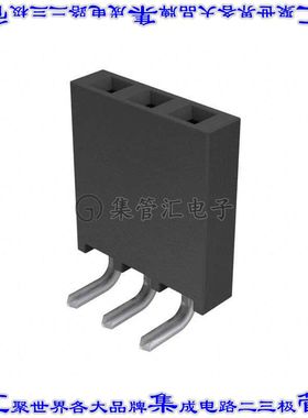 SSQ-103-02-T-S-RA 针座连接器3POS插座2.54mm叉状通孔直角锡