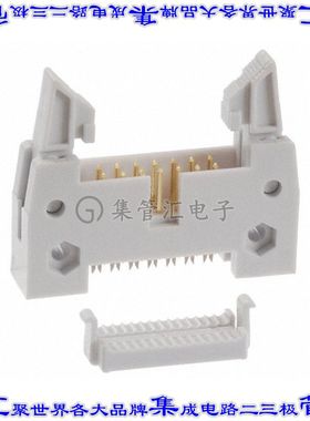 AWH 14G-0222-IDC 矩形连接器14POS接头2排2.54mm公引脚灰色IDC镀