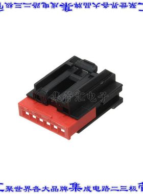 1456985-1 矩形连接器外壳6POS插座2.54mm母形插口黑色自由悬挂