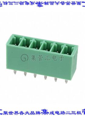 5441317 端子块连接器6POS接头公引脚带罩3.5mm绿色垂直通孔
