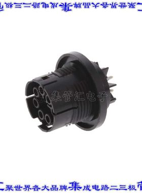 2307526-1 圆形连接器7(电源)插座母插口焊接锡面板安装通孔