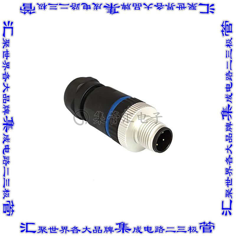 PXPPAM12FIM08ASTPG9 圆形连接器8POS插座公形引脚螺钉镀金自由悬