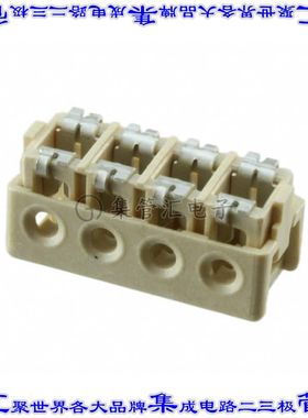 2-2106003-4 连接器4POS单条导线4mm表面贴装直角IDC22AWG天然色