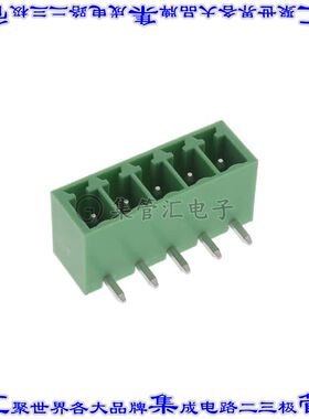 395126005 0395126005端子块连接器5POS接头公引脚带罩3.81mm绿色