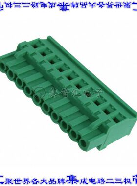 TS10515A0000G 端子块连接器10POS插头母插口5.08mm绿色自由悬挂