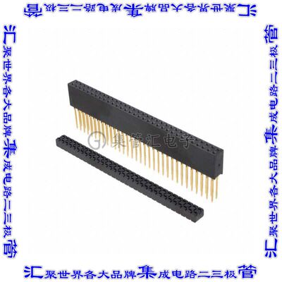 M20-6153205 背板连接器64POS叠通式2排2.54mm通孔黑色