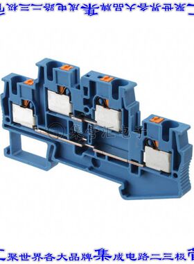3211793 端子块连接器4POS馈通式2排6.2mm蓝色10-24AWG