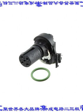 1432431 圆形连接器5POS插件母插口焊接镀金通孔直角