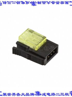 37103-3122-000 FL 100 矩形连接器3POS插头2mm公引脚黑色IDC镀金