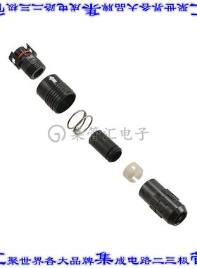 HR30-8P-12PC(71) 圆形连接器12POS插头外壳用于公插针黑色自由悬