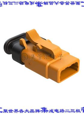 ATM06-3S-SR01OR 矩形连接器外壳3POS插头母形插口橙色自由悬挂