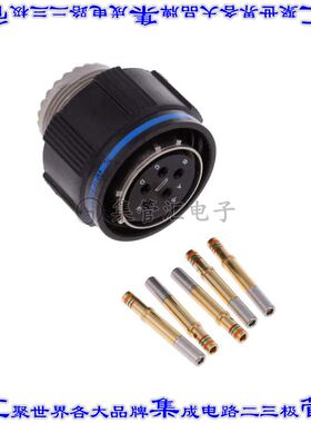CTVS06RF-15-5S 圆形连接器5POS插头母插口压接镀金自由悬挂
