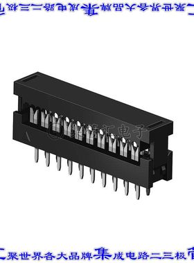 CA2316PA10Z 连接器16POS带状电缆DIP针座2排1.27mm通孔IDC黑色